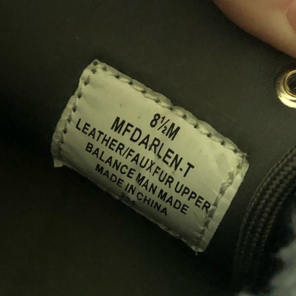 Marc Fisher Darlene Gray Suede Faux Fur Trimmed Platform Sneaker Boots Size 8.5 - Picture 7 of 8